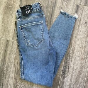 Women’s high rise Connie Kut ankle skinny denim